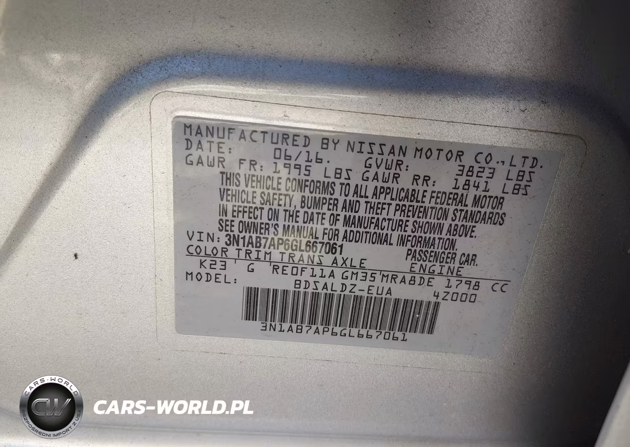 2016 Nissan Sentra Fe+ S-S-Sl-Sr-Sv VIN:3N1AB7AP6GL667061 - 9