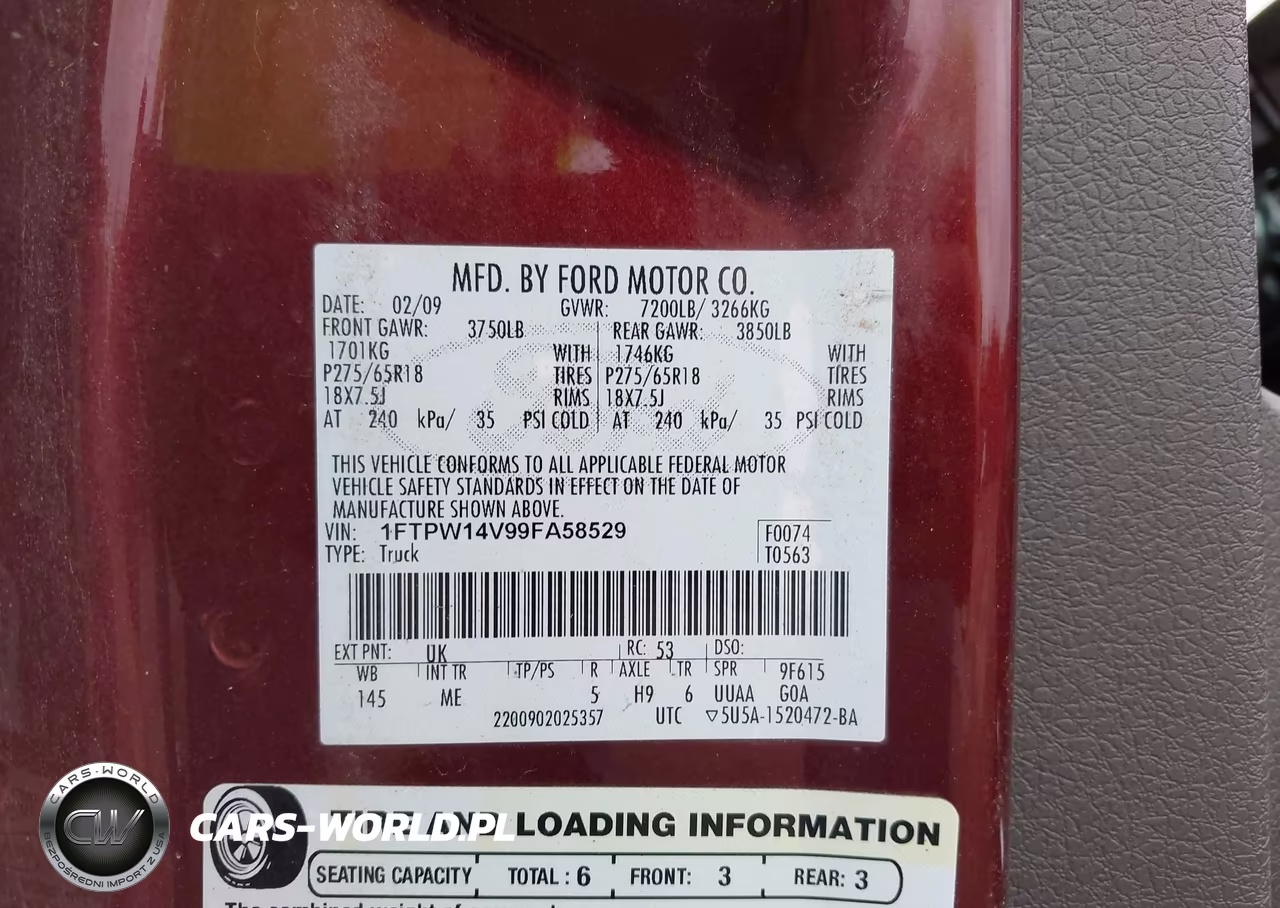 2009 Ford F-150 Xlt VIN:1FTPW14V99FA58529 - 9