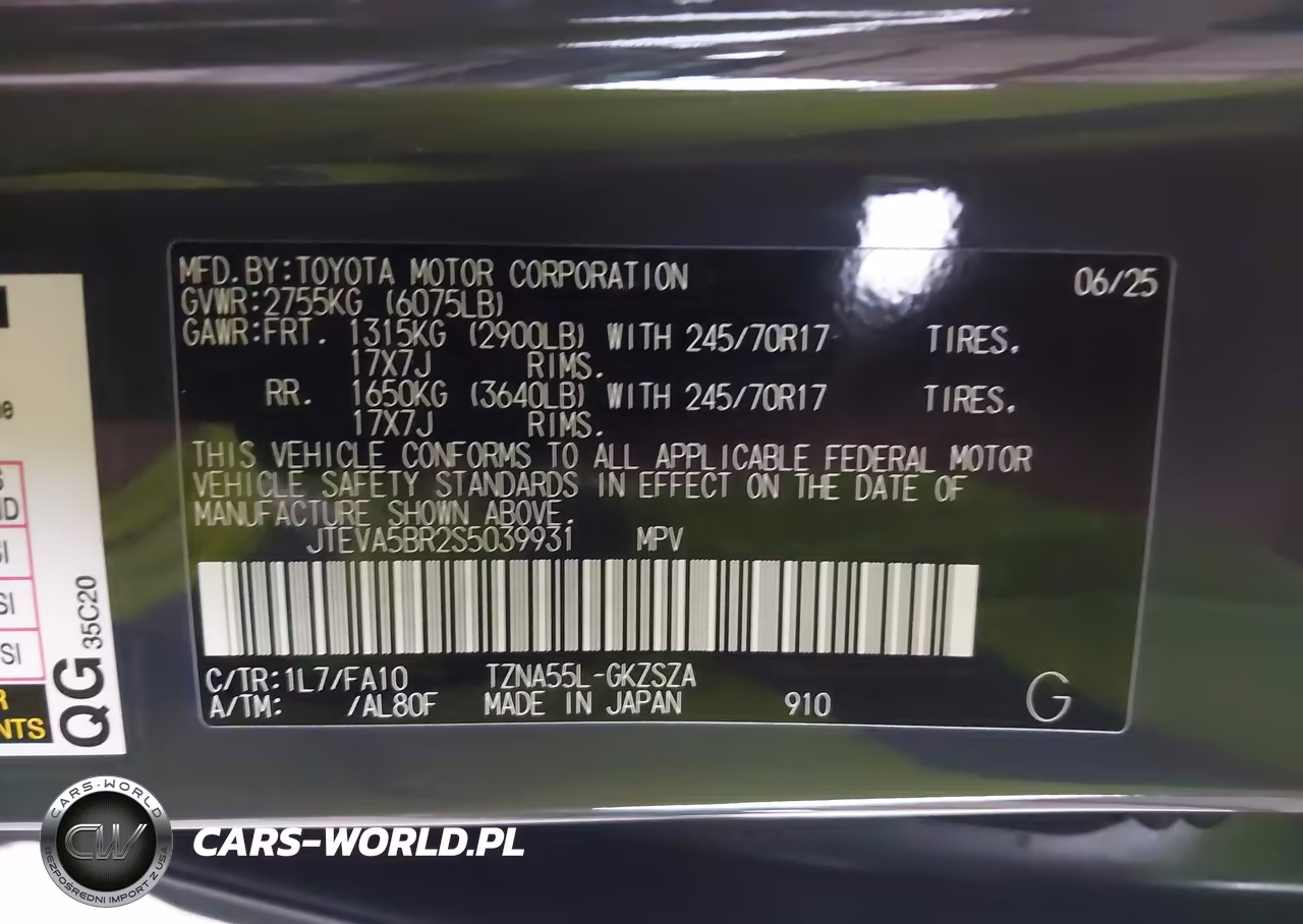 2025 Toyota 4Runner Sr5 VIN:JTEVA5BR2S5039931 - 9