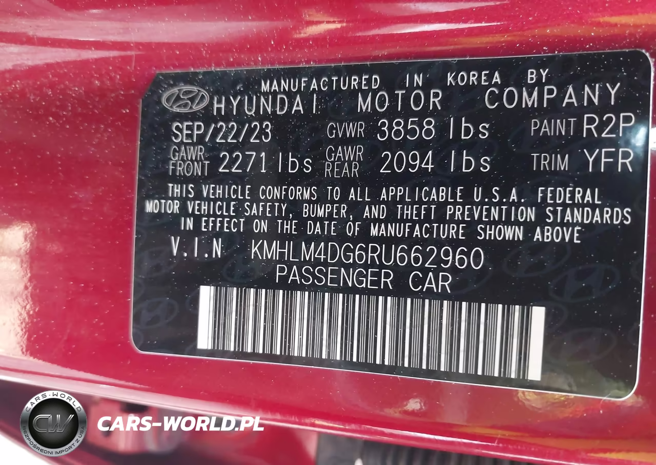 2024 Hyundai Elantra Sel VIN:KMHLM4DG6RU662960 - 9