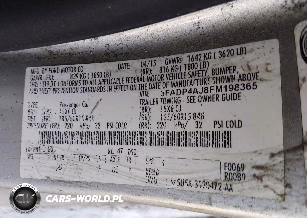2015 Ford Fiesta S VIN:3FADP4AJ8FM198365 - 9