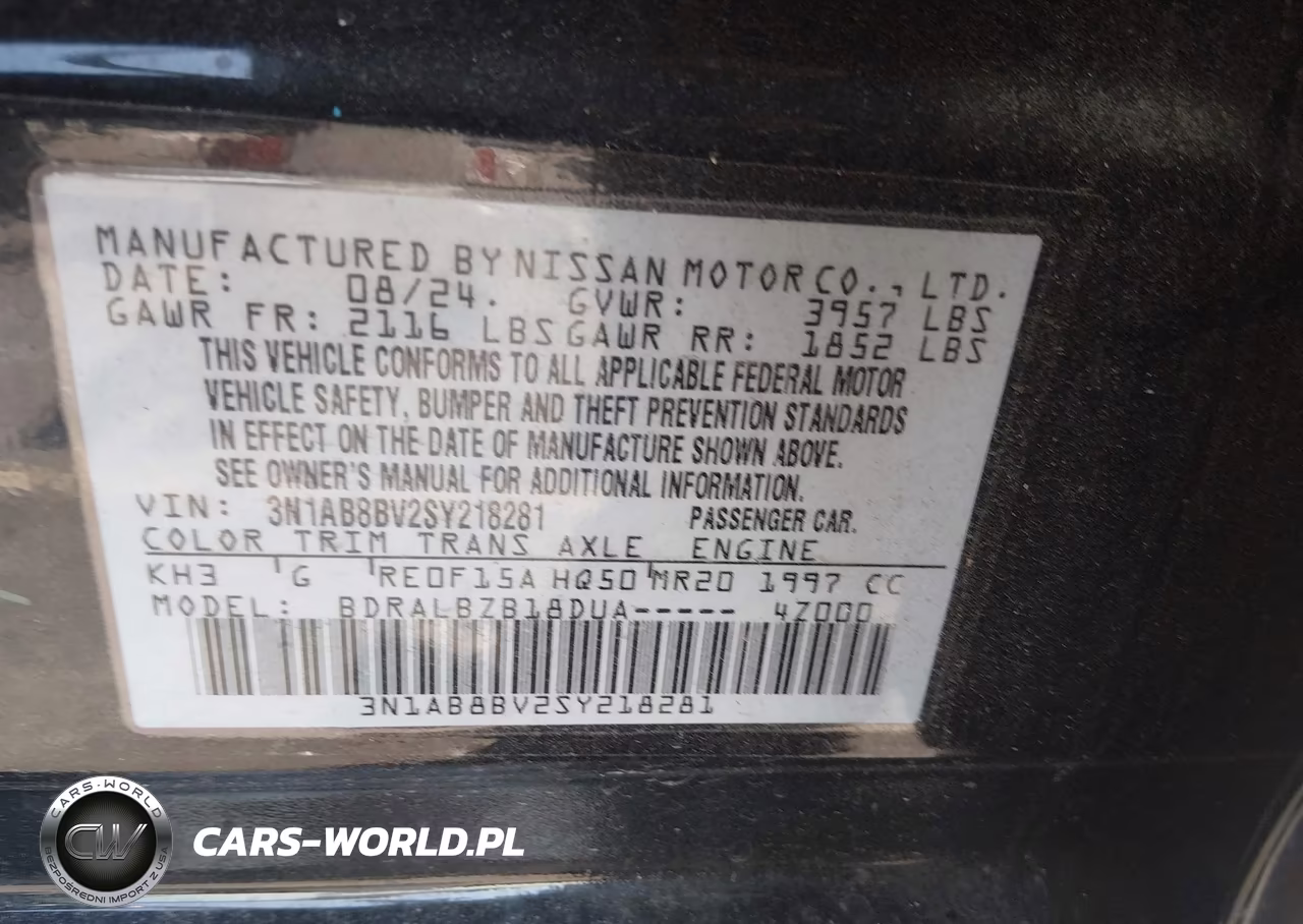 2025 Nissan Sentra S VIN:3N1AB8BV2SY218281 - 9