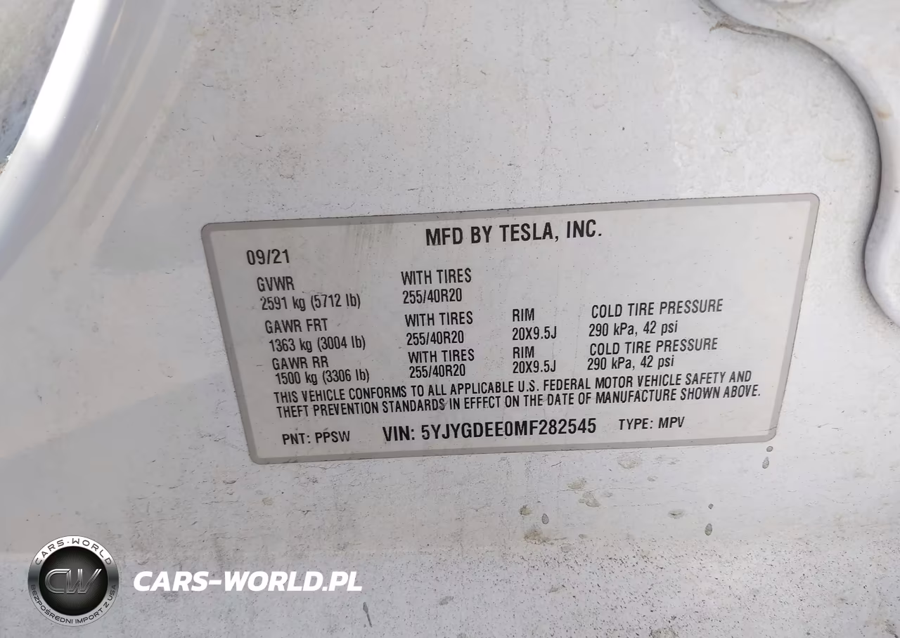 2021 Tesla Model Y Long Range Dual Motor All-Wheel Drive VIN:5YJYGDEE0MF282545 - 9