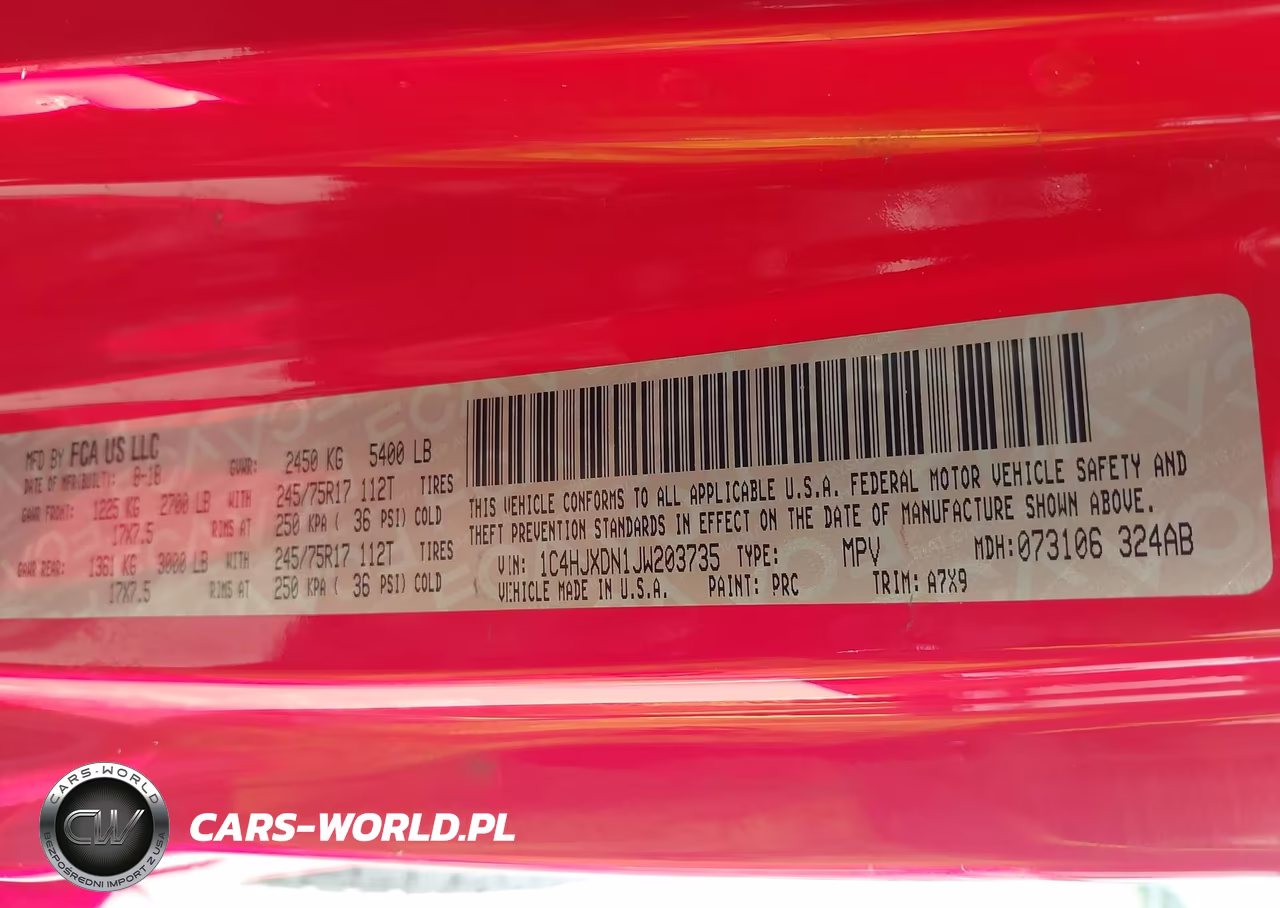 2018 Jeep Wrangler Unlimited Sport 4X4 VIN:1C4HJXDN1JW203735 - 9