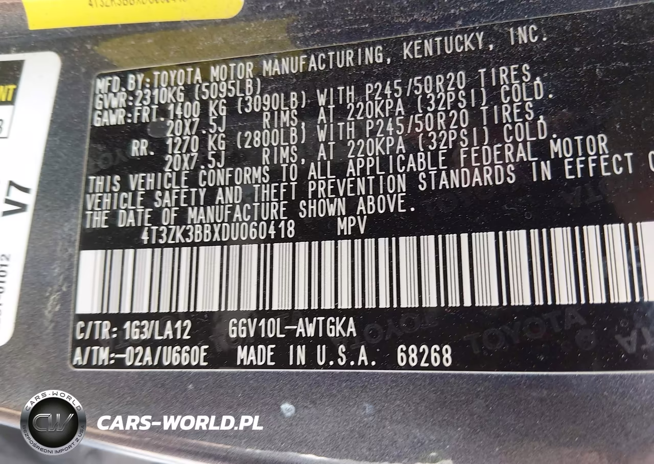 2013 Toyota Venza Xle V6 VIN:4T3ZK3BBXDU060418 - 9
