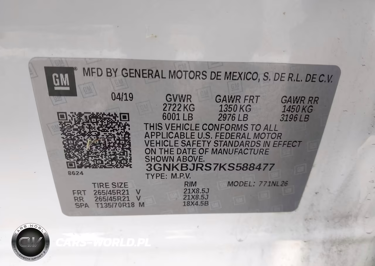 2019 Chevrolet Blazer Rs VIN:3GNKBJRS7KS588477 - 9