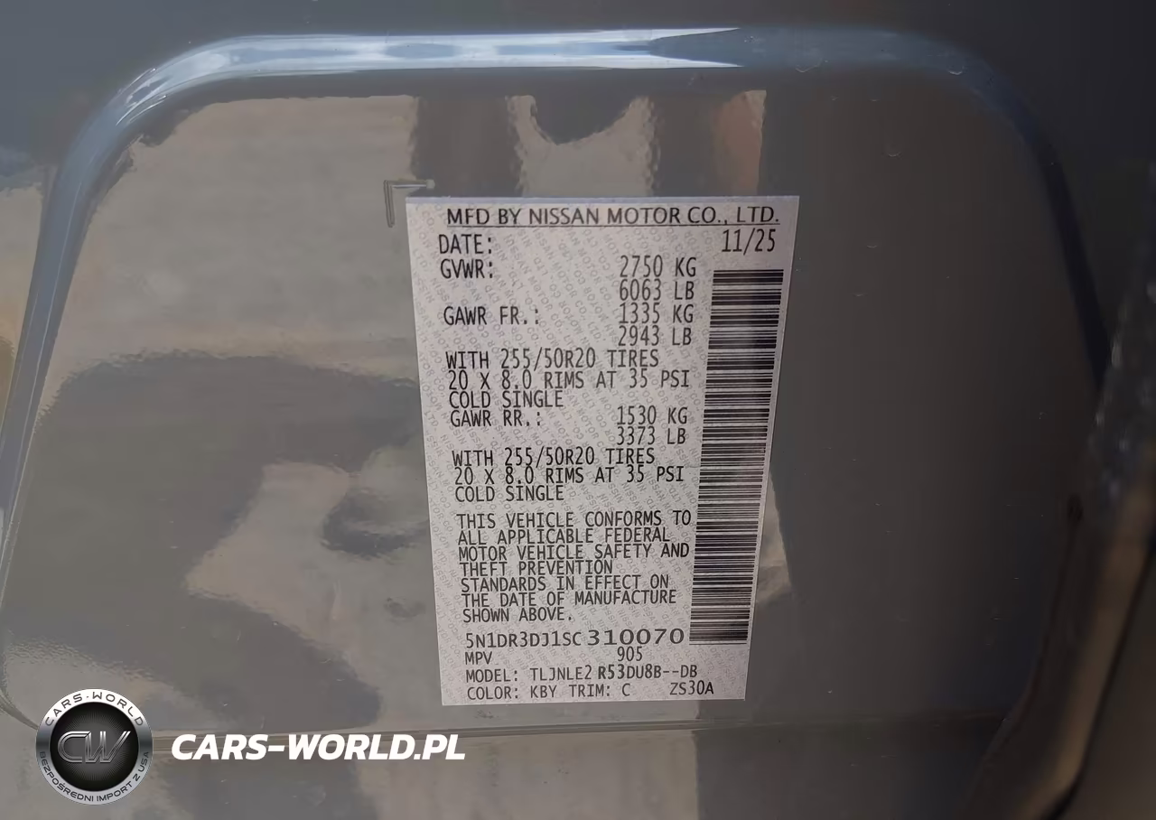 2025 Nissan Pathfinder Platinum 4Wd VIN:5N1DR3DJ1SC310070 - 9