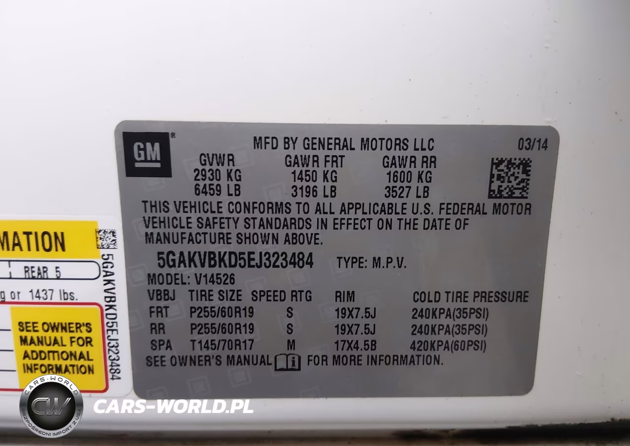 2014 Buick Enclave Leather VIN:5GAKVBKD5EJ323484 - 9