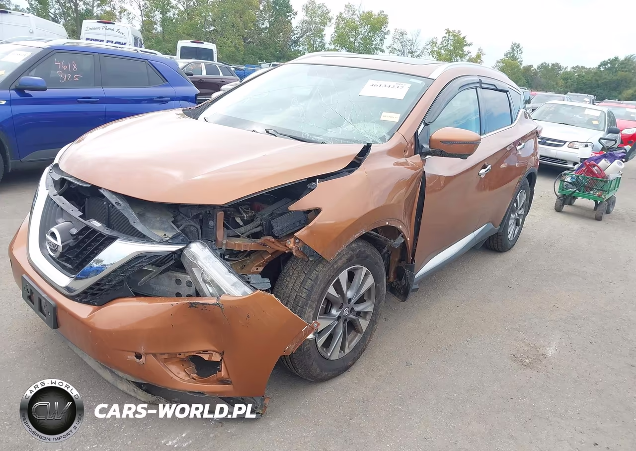 2016 Nissan Murano Sl VIN:5N1AZ2MH3GN139943 - 2