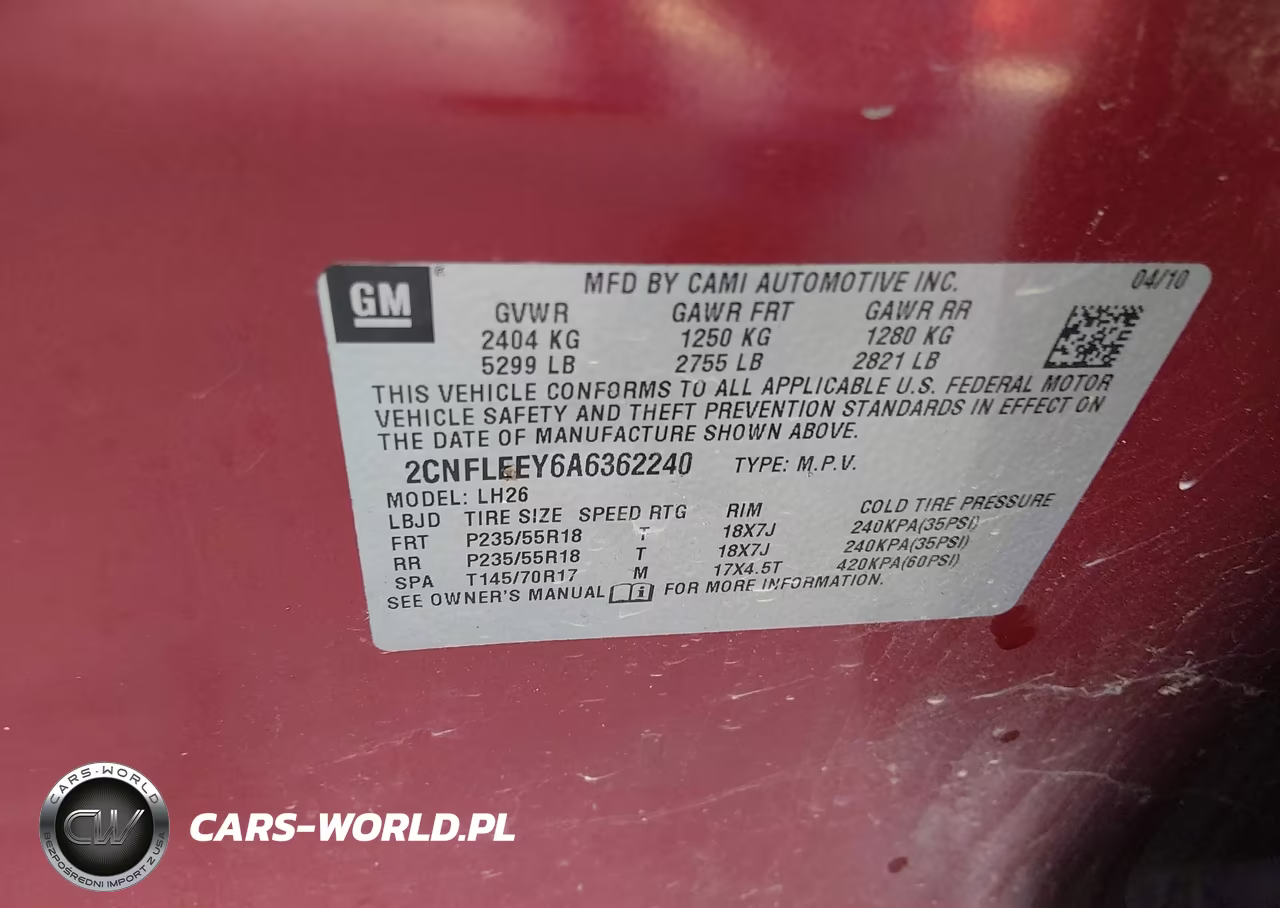 2010 Chevrolet Equinox Lt VIN:2CNFLEEY6A6362240 - 9