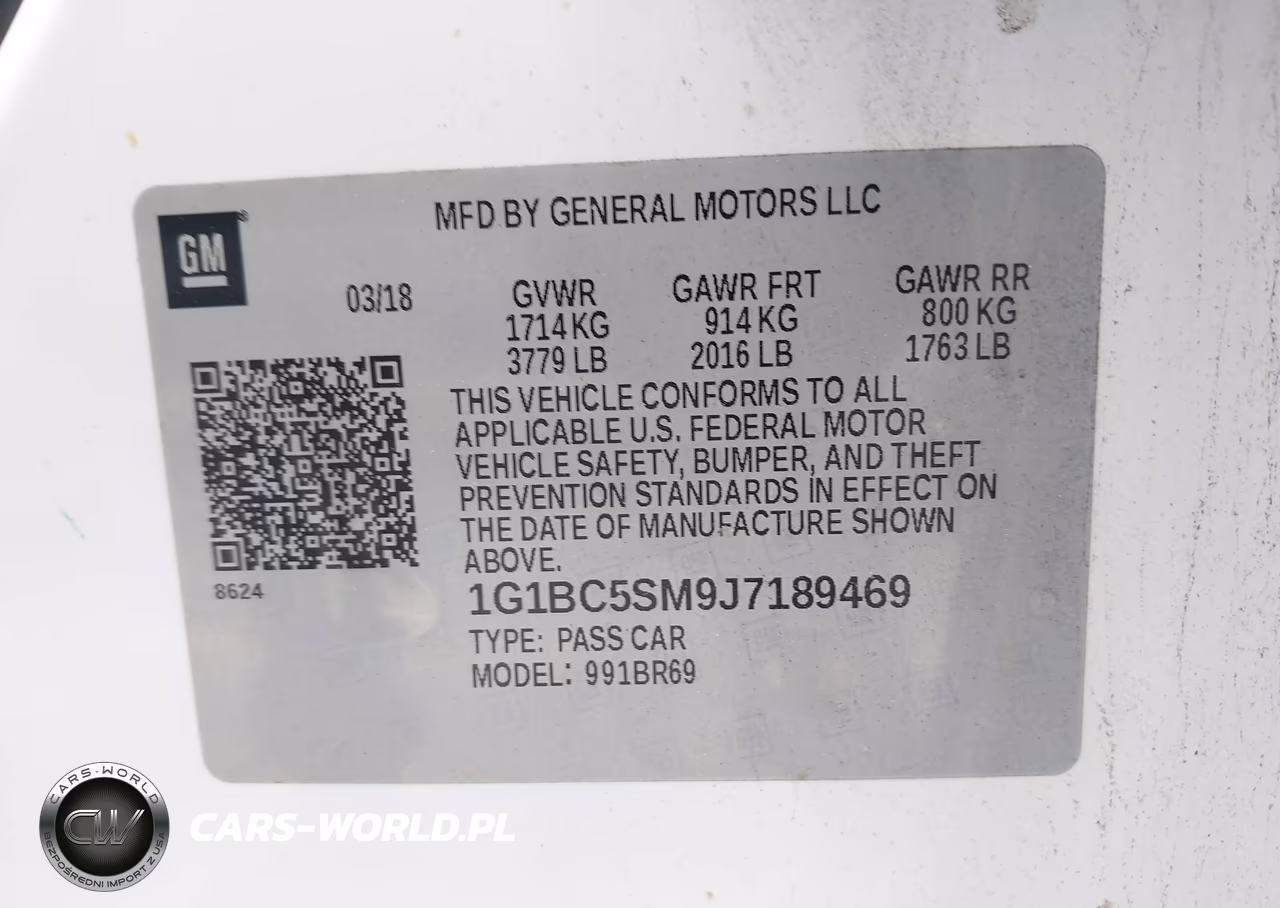 2018 Chevrolet Cruze Ls Auto VIN:1G1BC5SM9J7189469 - 9