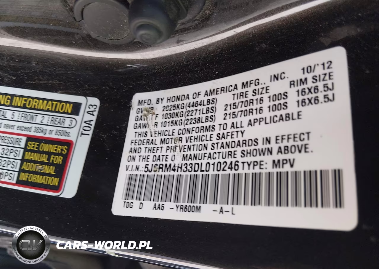 2013 Honda Cr-V Lx VIN:5J6RM4H33DL010246 - 9