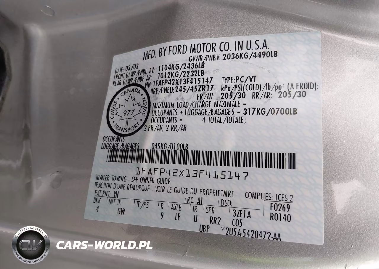 2003 Ford Mustang Gt VIN:1FAFP42X13F415147 - 9