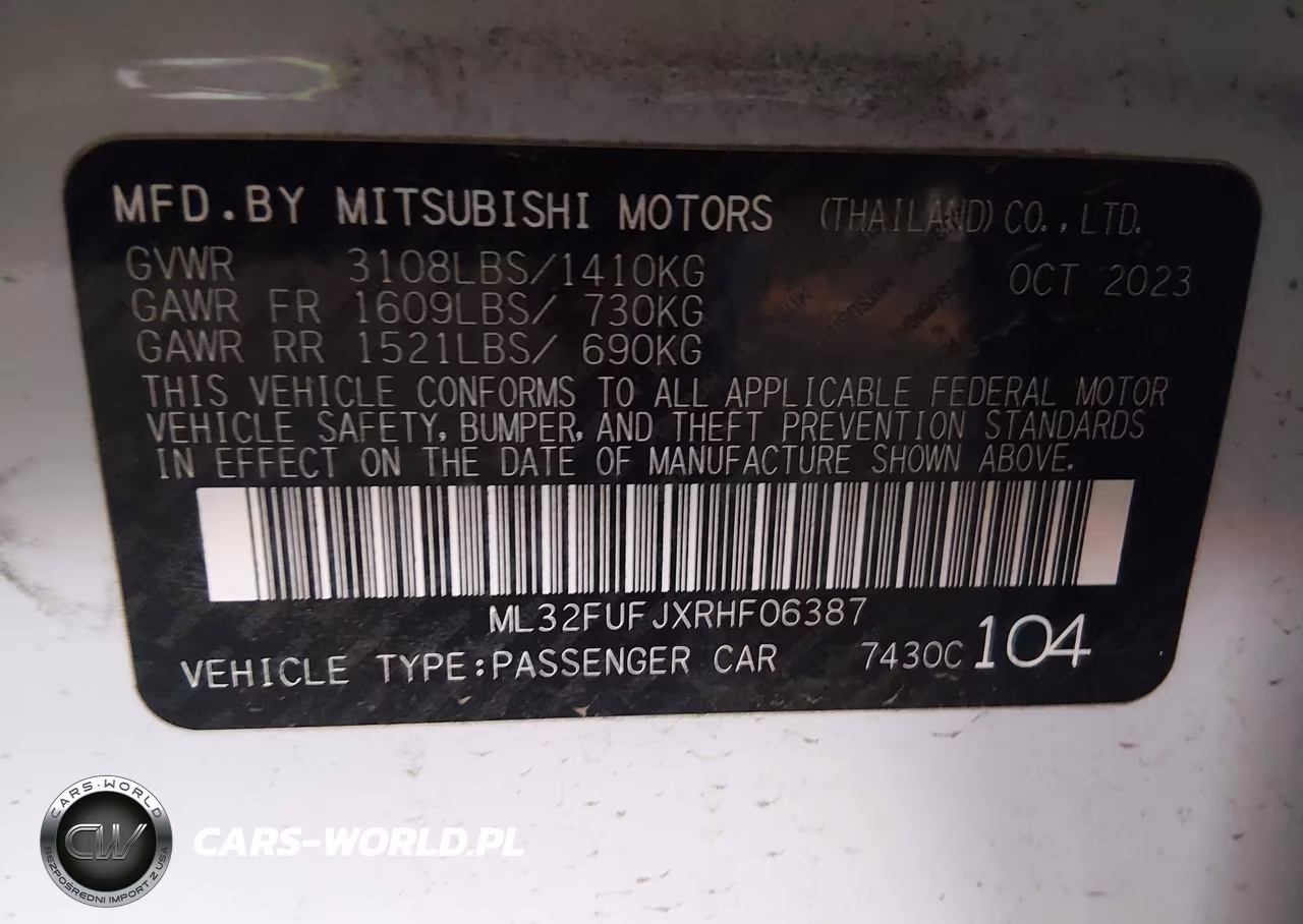 2024 Mitsubishi Mirage G4 Es VIN:ML32FUFJXRHF06387 - 9