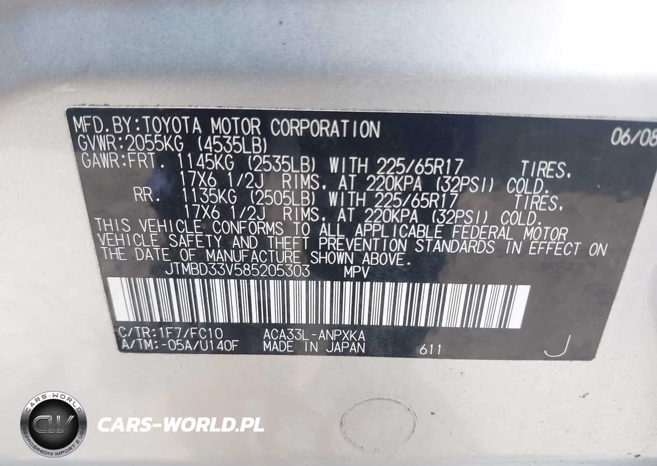 2008 Toyota Rav4 VIN:JTMBD33V585205303 - 9