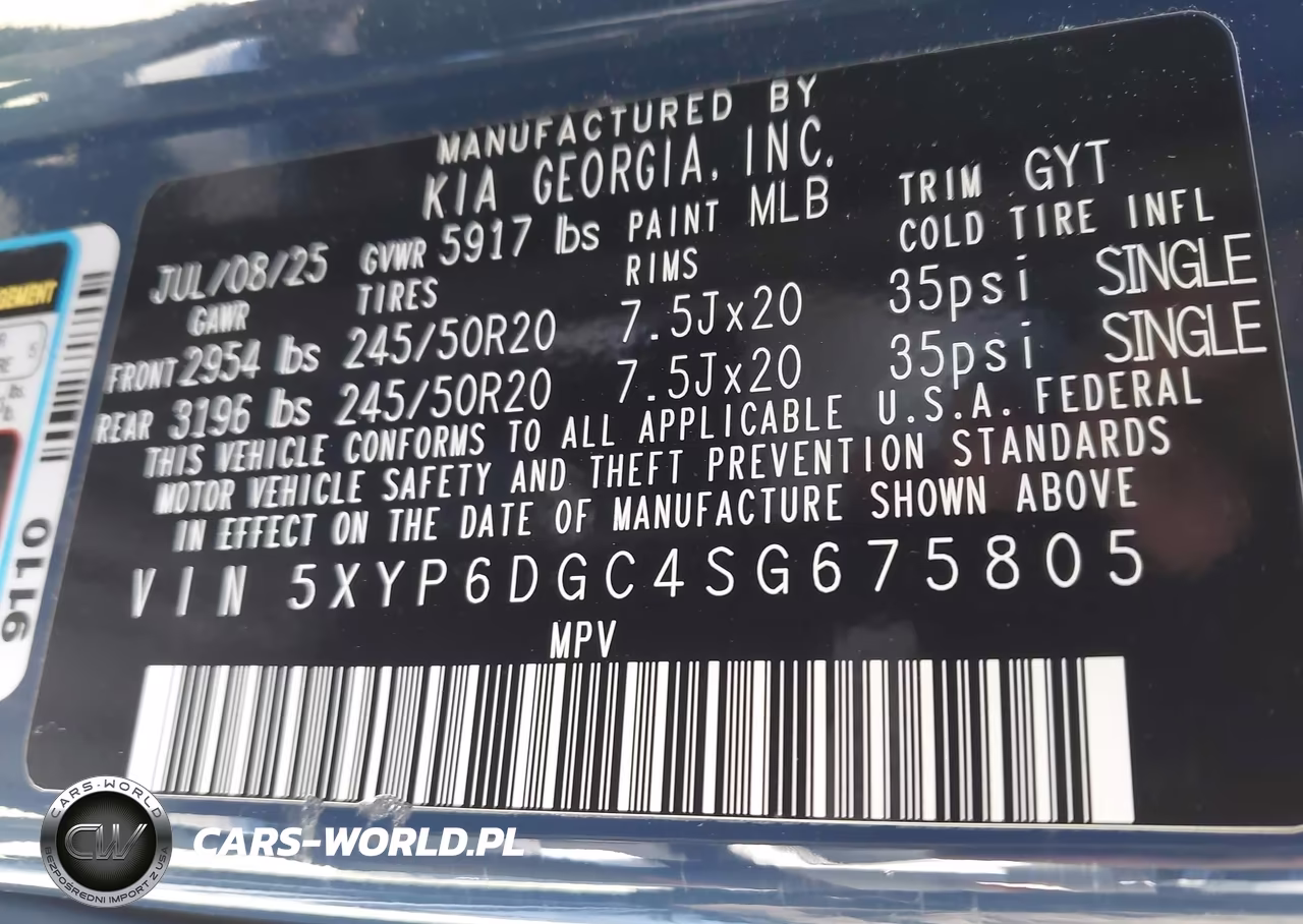 2025 Kia Telluride S VIN:5XYP6DGC4SG675805 - 9