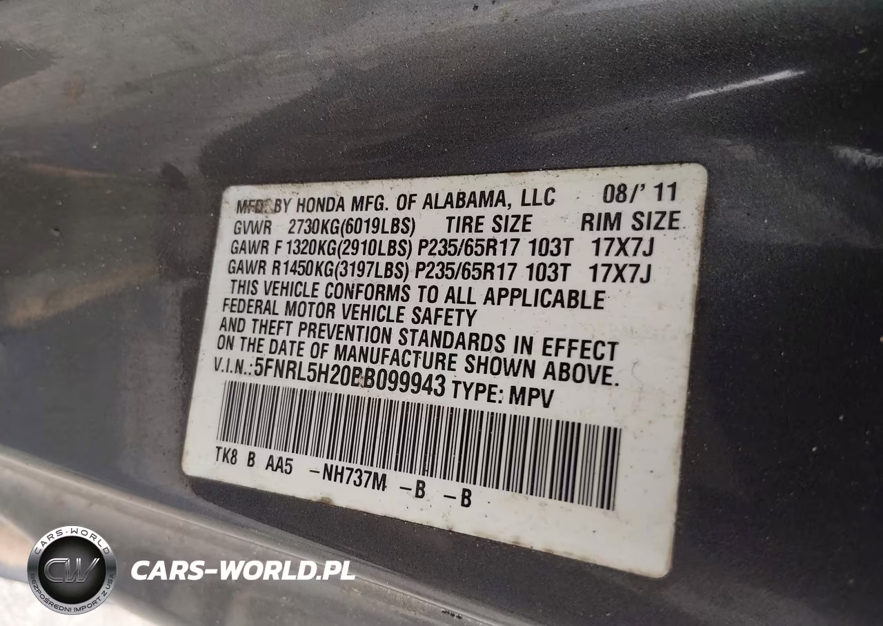 2011 Honda Odyssey Lx VIN:5FNRL5H20BB099943 - 9