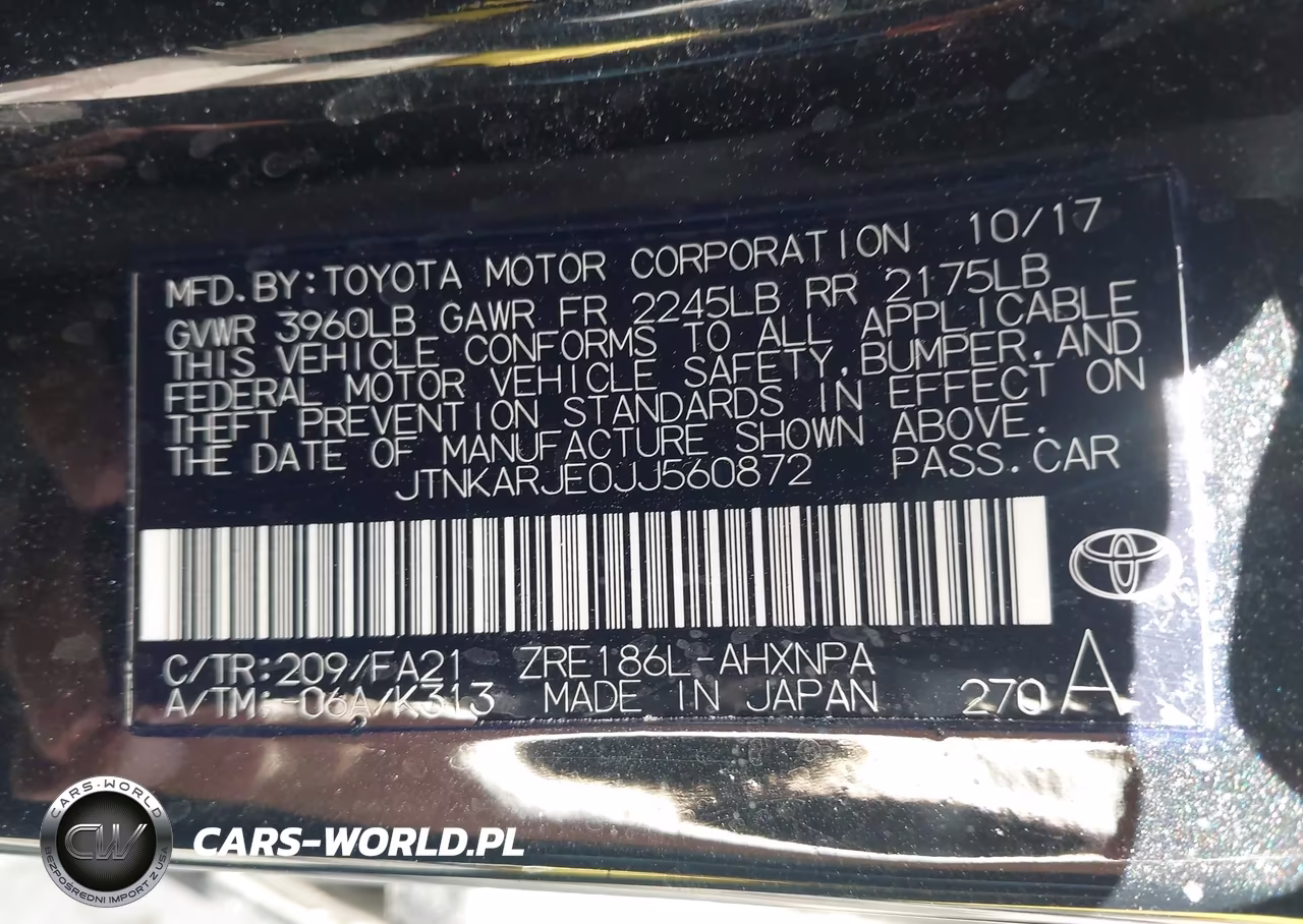 2018 Toyota Corolla Im VIN:JTNKARJE0JJ560872 - 9