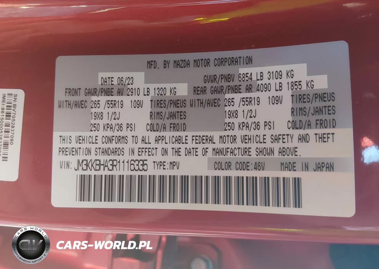 2024 Mazda Cx-90 Phev Preferred VIN:JM3KKBHA3R1116335 - 9