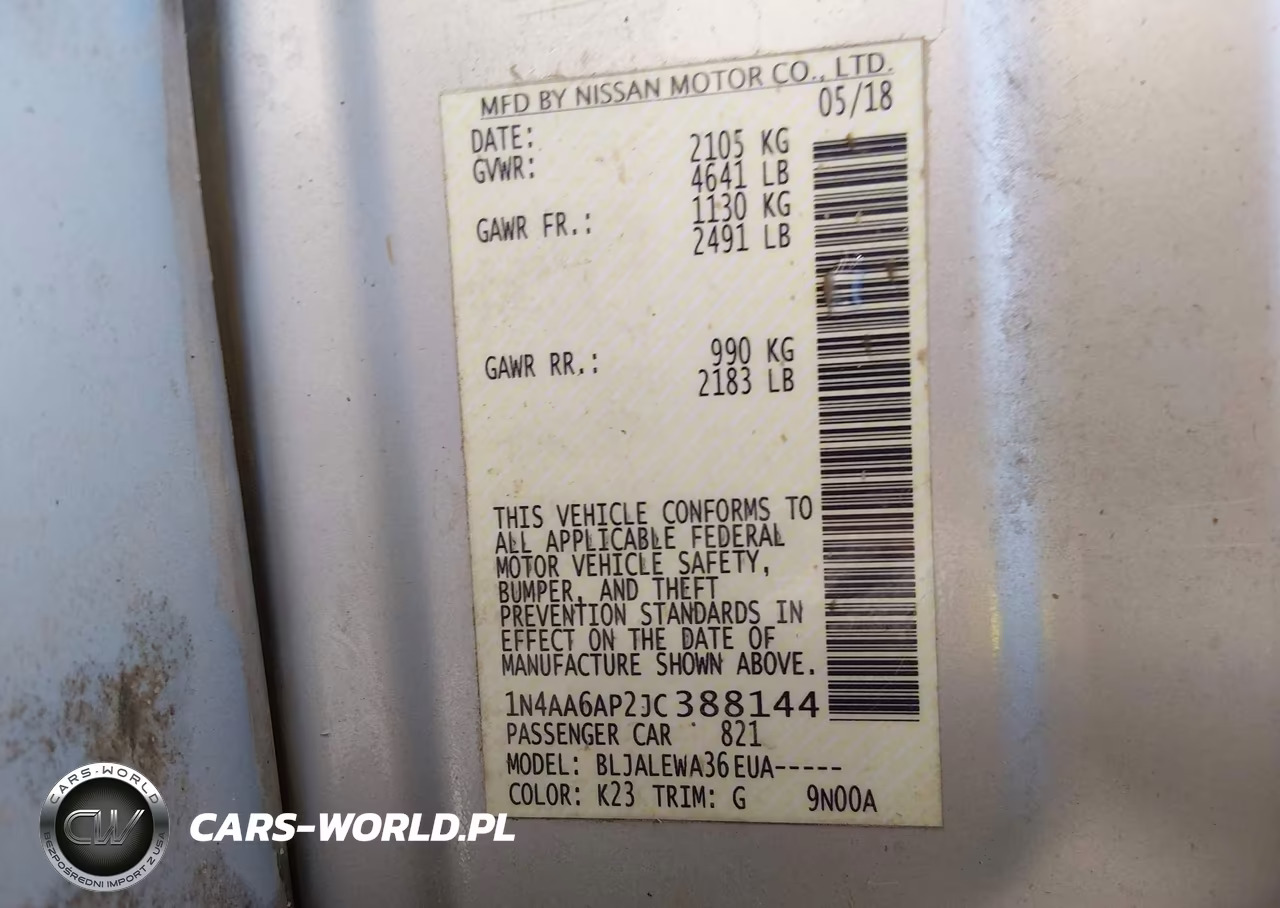 2018 Nissan Maxima 3.5 Sl VIN:1N4AA6AP2JC388144 - 9