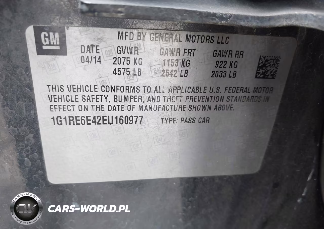 2014 Chevrolet Volt VIN:1G1RE6E42EU160977 - 9