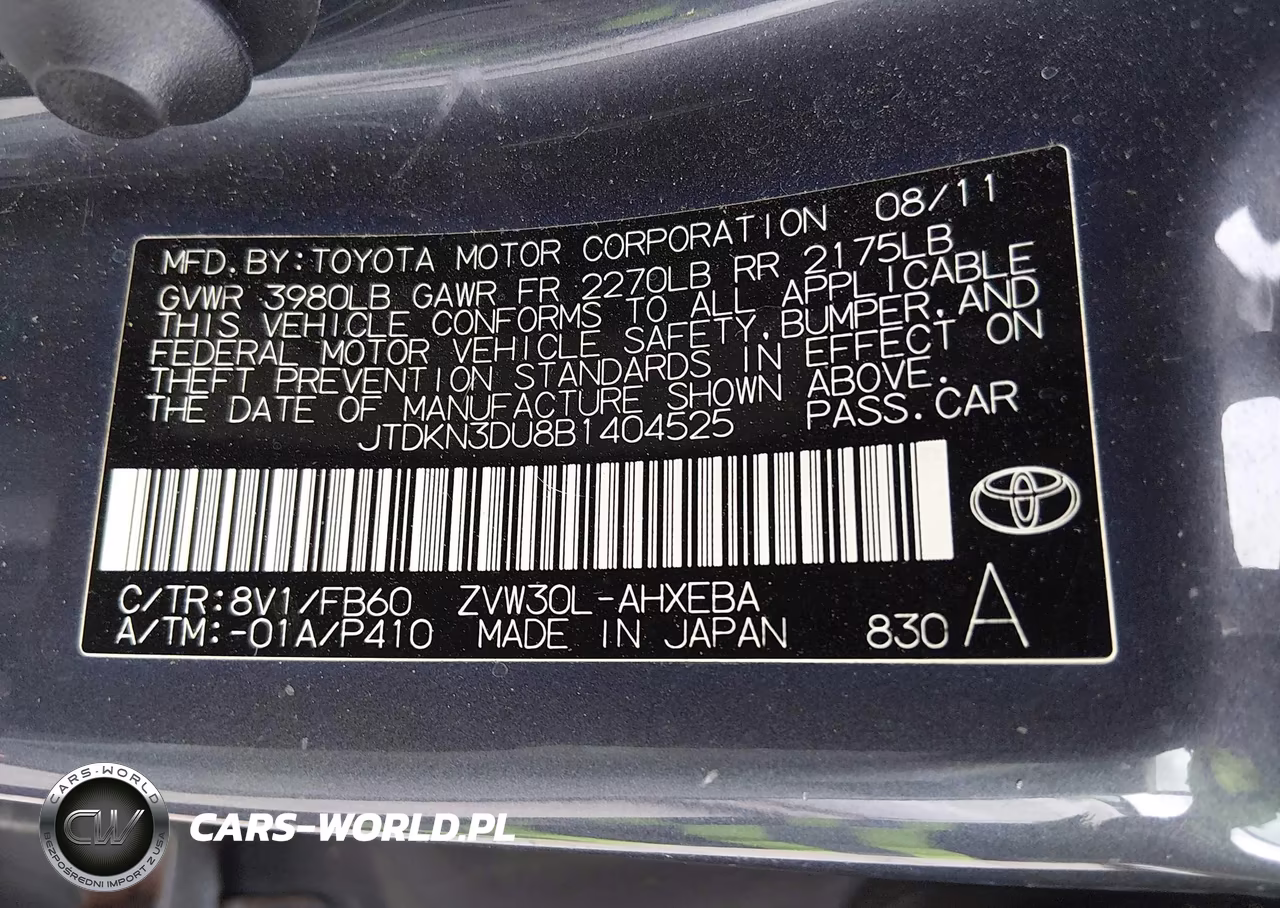 2011 Toyota Prius Three VIN:JTDKN3DU8B1404525 - 9