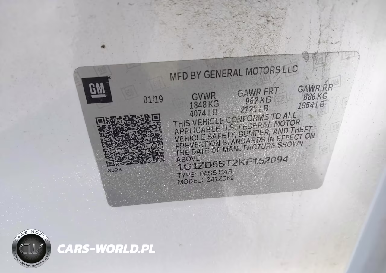 2019 Chevrolet Malibu Lt VIN:1G1ZD5ST2KF152094 - 9