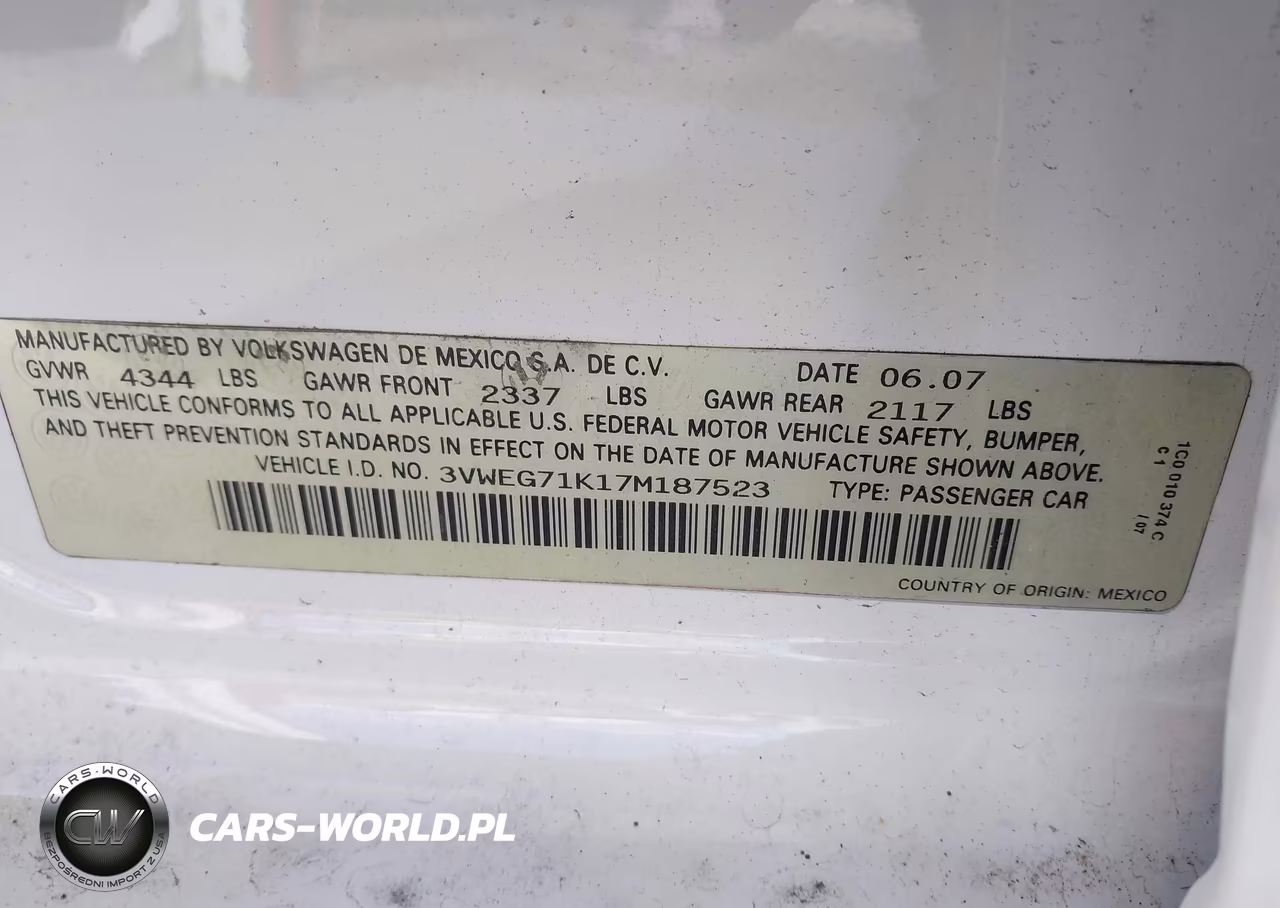 2007 Volkswagen Jetta Wolfsburg Edition VIN:3VWEG71K17M187523 - 9