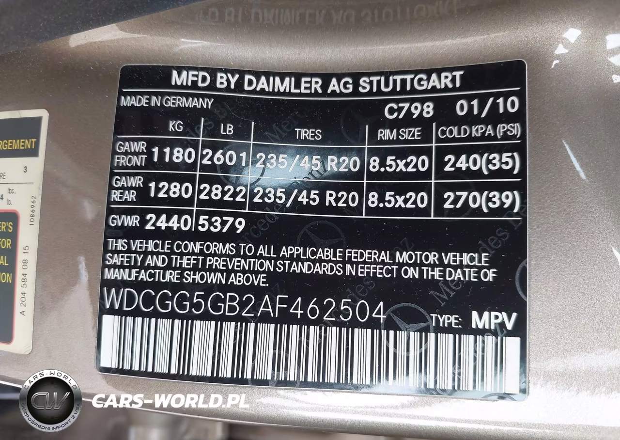 2010 Mercedes-Benz Glk 350 VIN:WDCGG5GB2AF462504 - 9
