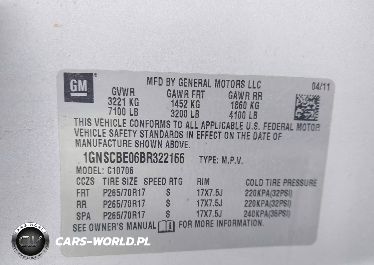 2011 Chevrolet Tahoe Lt VIN:1GNSCBE06BR322166 - 9