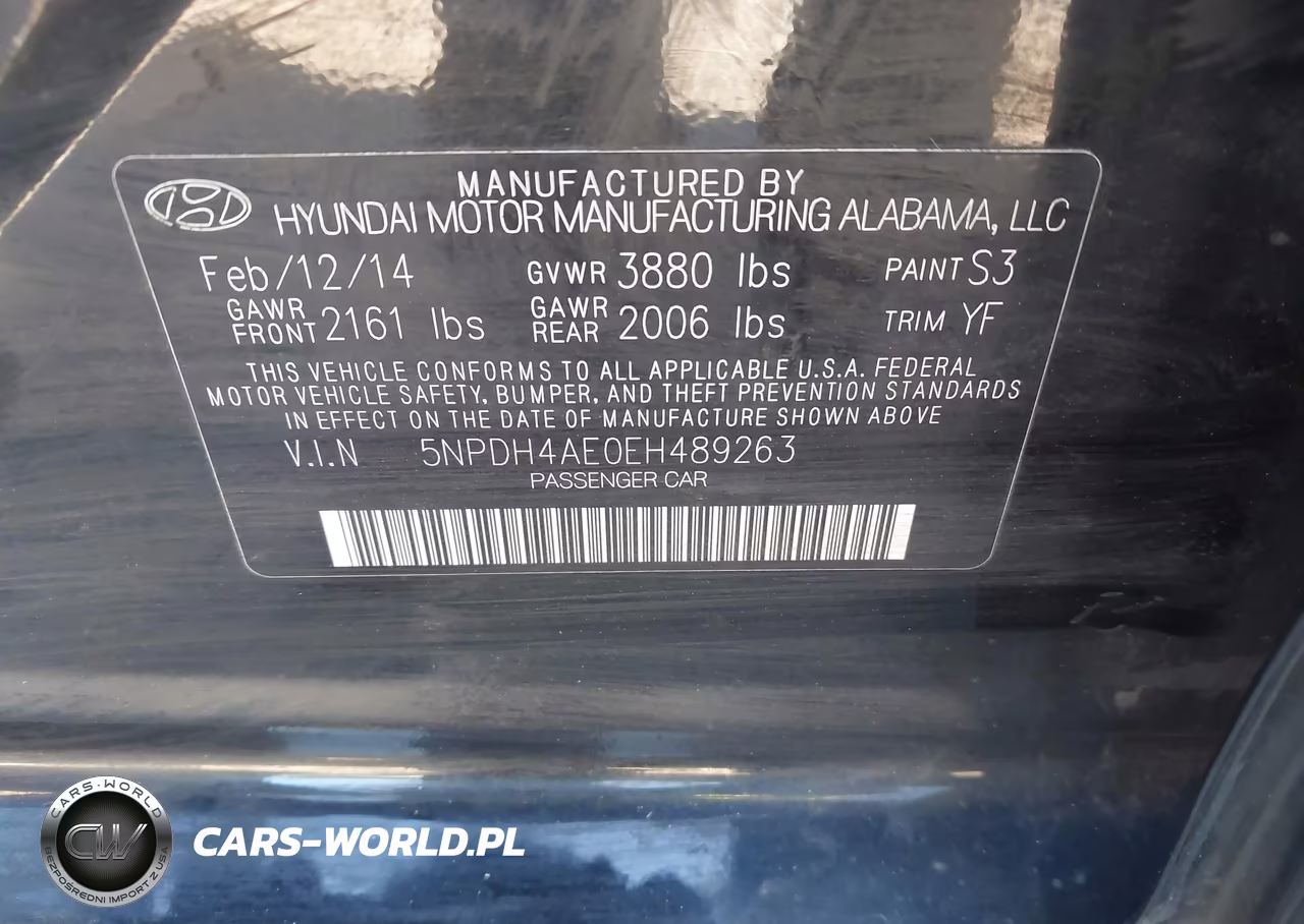2014 Hyundai Elantra Limited VIN:5NPDH4AE0EH489263 - 9