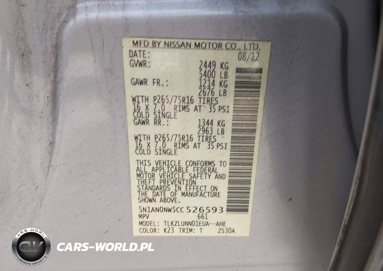 2012 Nissan Xterra Pro-4X VIN:5N1AN0NW5CC526593 - 9