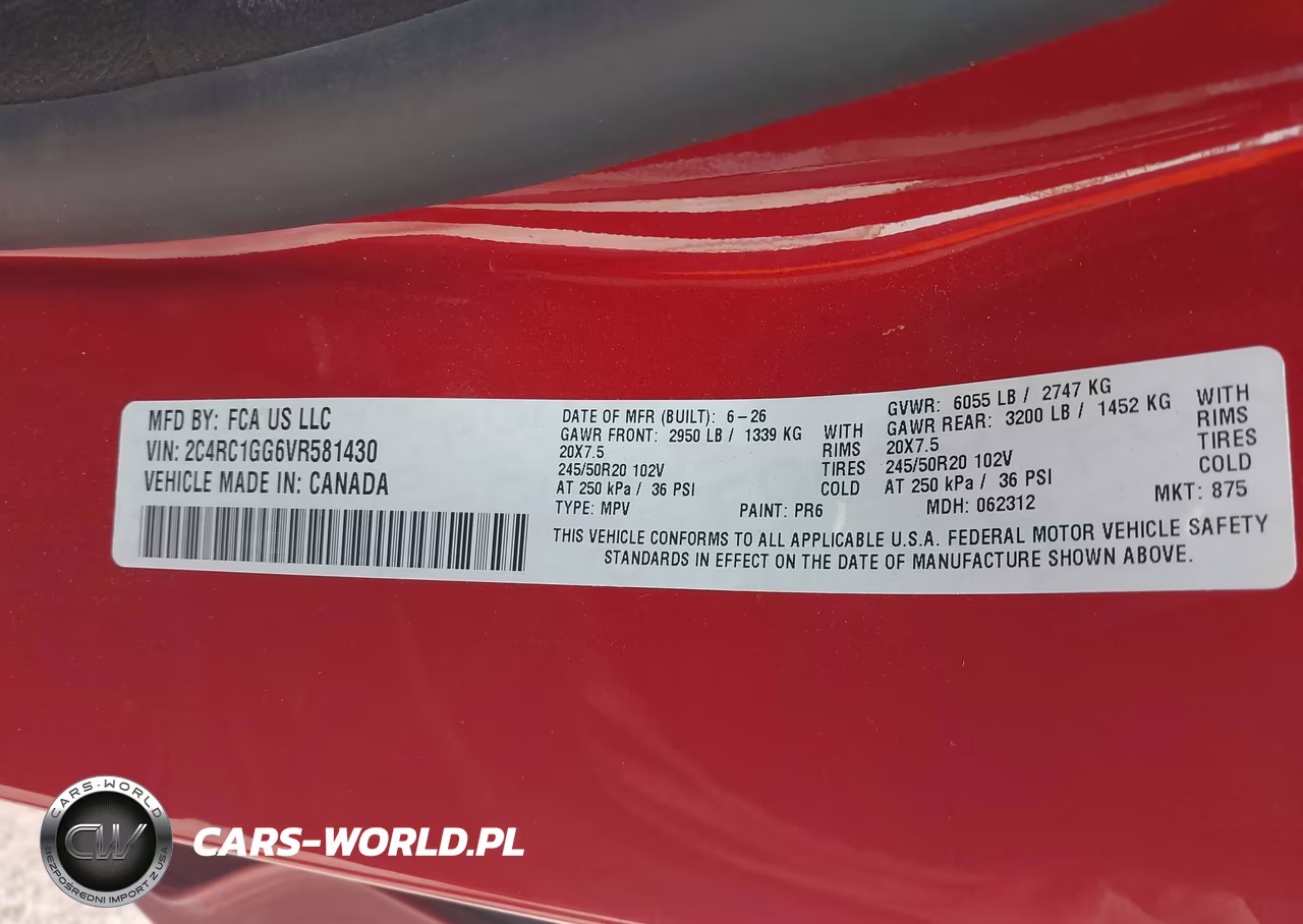 2027 Chrysler Pacifica VIN:2C4RC1GG6VR581430 - 9
