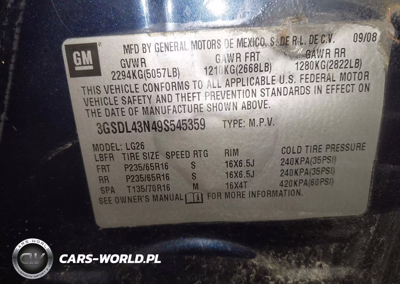 2009 Saturn Vue V6 Xe VIN:3GSDL43N49S545359 - 9