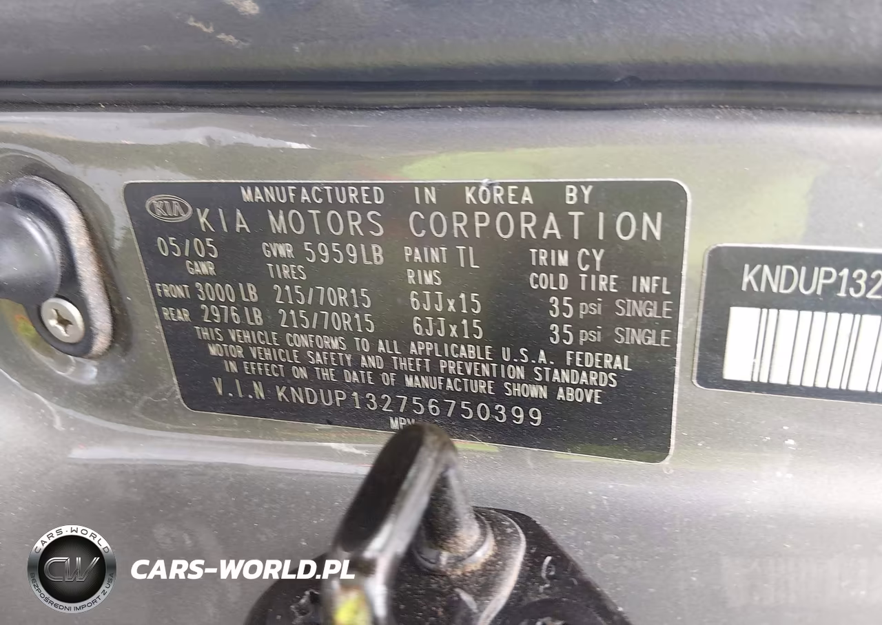 2005 Kia Sedona Ex-Lx VIN:KNDUP132756750399 - 9