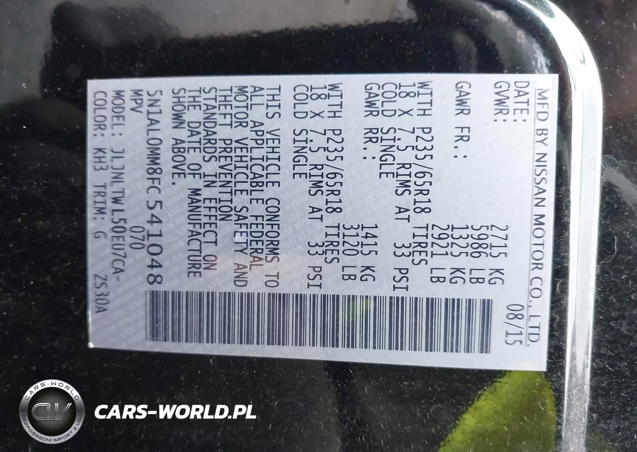 2015 Infiniti Qx60 VIN:5N1AL0MM8FC541048 - 9