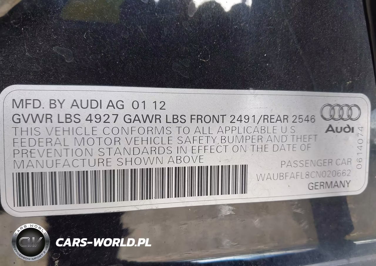 2012 Audi A4 2.0T Premium VIN:WAUBFAFL8CN020662 - 9