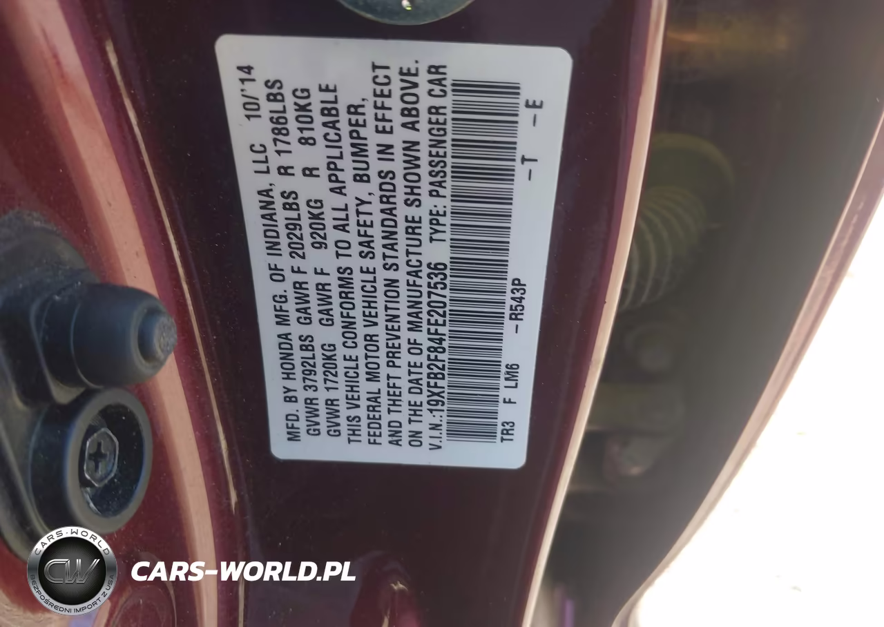 2015 Honda Civic Ex VIN:19XFB2F84FE207536 - 9