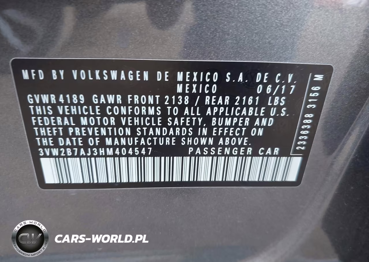 2017 Volkswagen Jetta 1.4T S VIN:3VW2B7AJ3HM404547 - 9