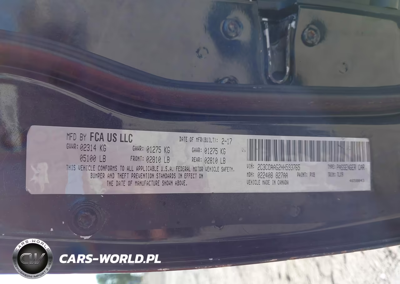 2017 Chrysler 300 Limited VIN:2C3CCAAG2HH593765 - 9