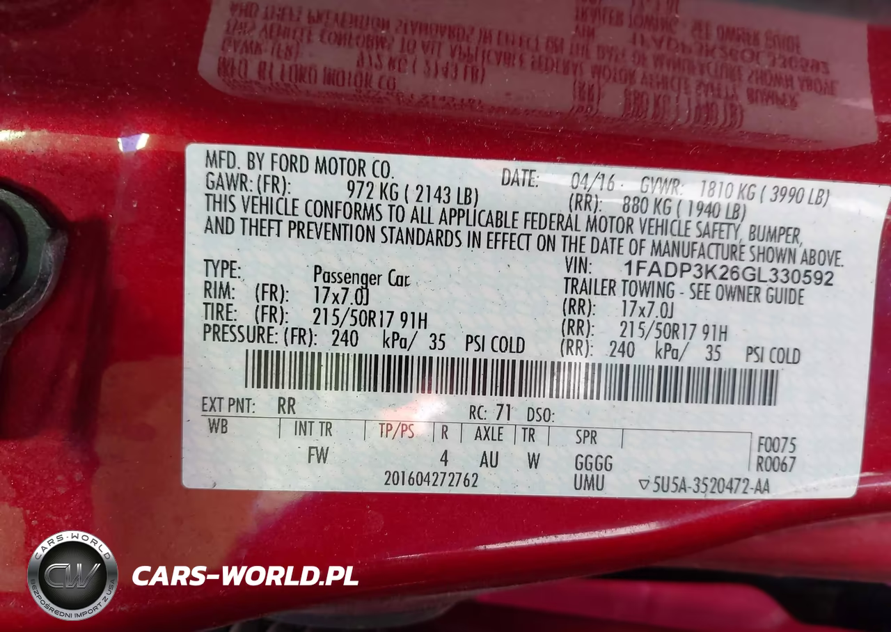 2016 Ford Focus Se VIN:1FADP3K26GL330592 - 9