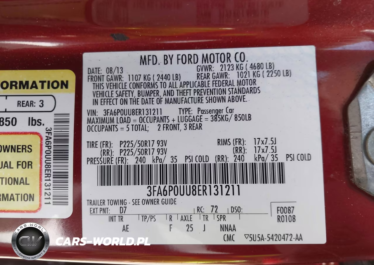 2014 Ford Fusion Hybrid S VIN:3FA6P0UU8ER131211 - 9