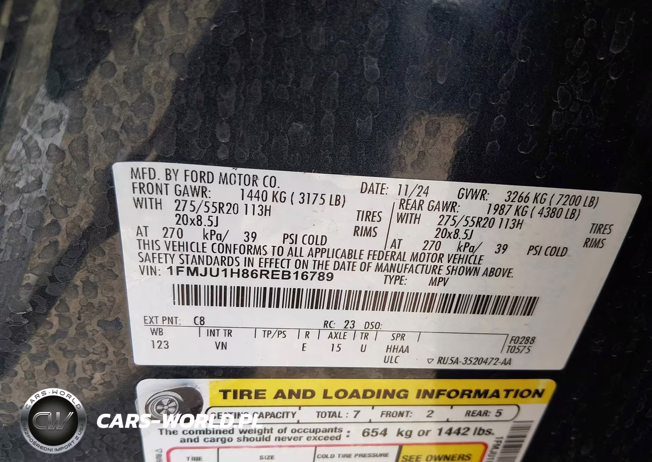 2024 Ford Expedition Xlt VIN:1FMJU1H86REB16789 - 9