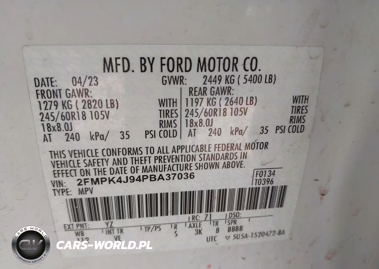 2023 Ford Edge Sel VIN:2FMPK4J94PBA37036 - 9