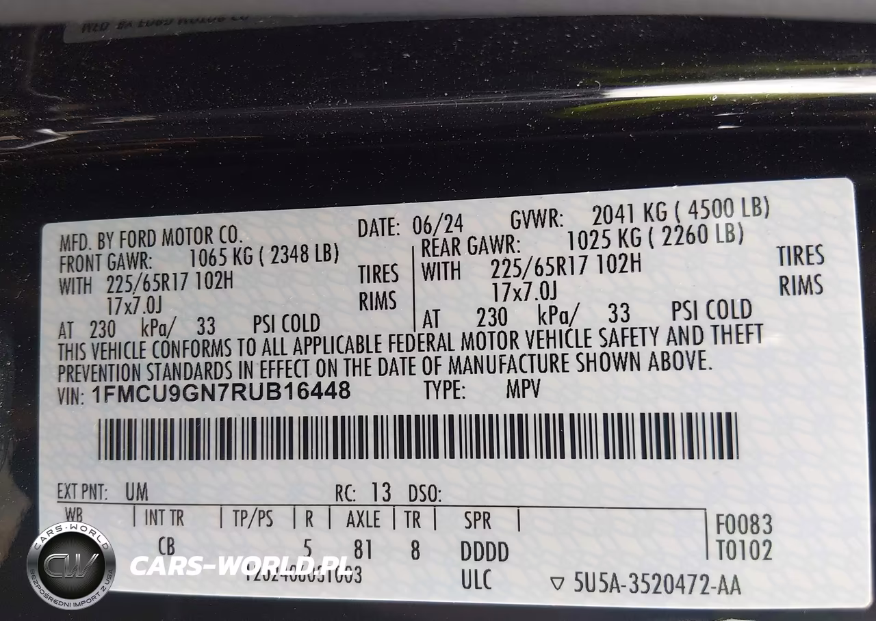 2024 Ford Escape Active VIN:1FMCU9GN7RUB16448 - 9