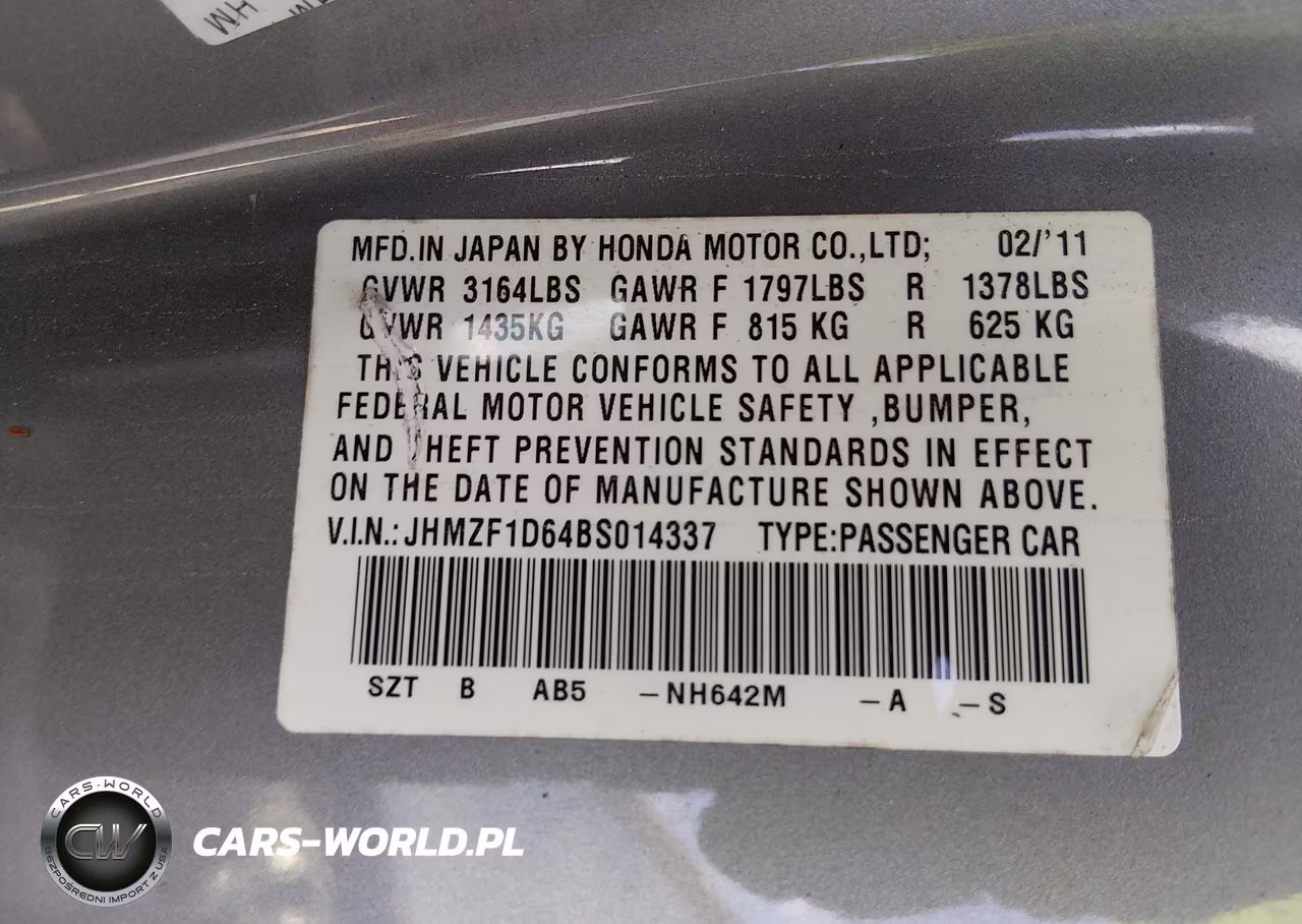 2011 Honda Cr-Z Ex VIN:JHMZF1D64BS014337 - 9