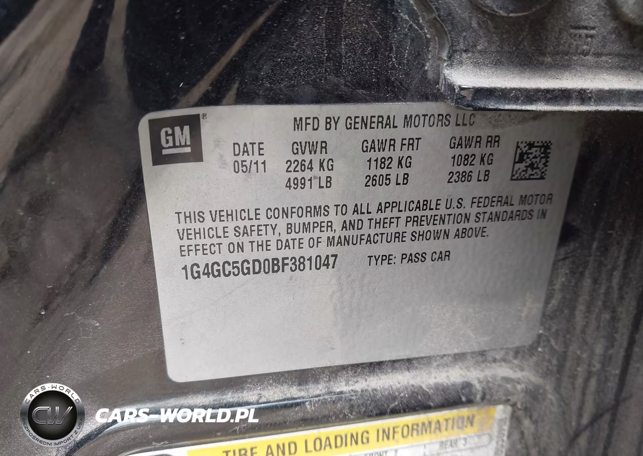 2011 Buick Lacrosse Cxl VIN:1G4GC5GD0BF381047 - 9
