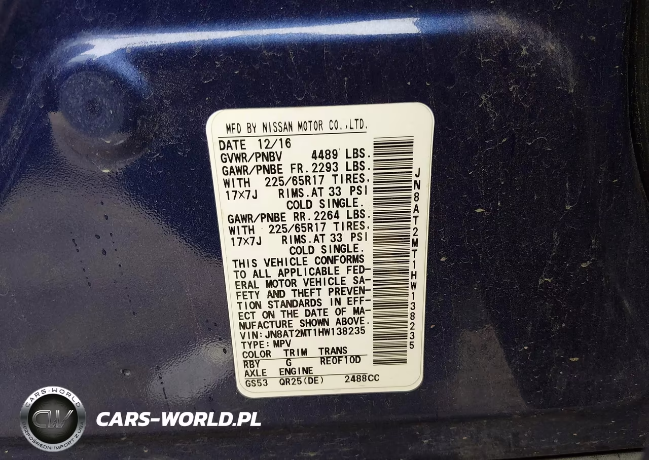 2017 Nissan Rogue S VIN:JN8AT2MT1HW138235 - 9