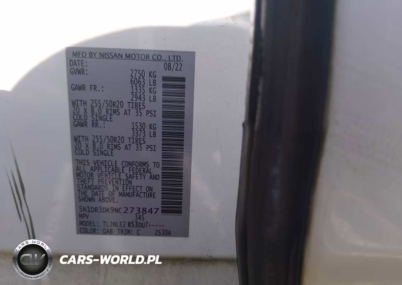 2022 Nissan Pathfinder Platinum 4Wd VIN:5N1DR3DK9NC273847 - 9