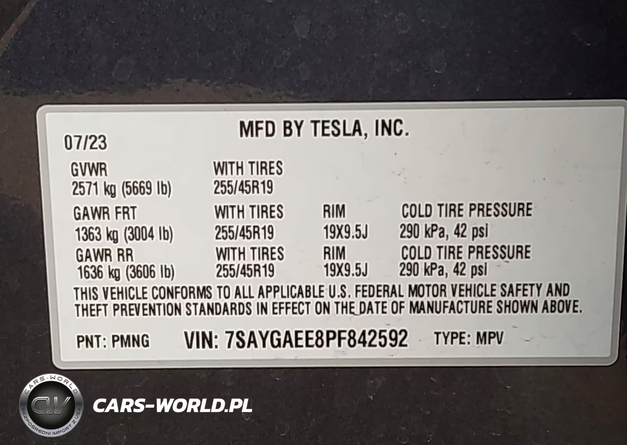 2023 Tesla Model Y Awd-Long Range Dual Motor All-Wheel Drive VIN:7SAYGAEE8PF842592 - 9